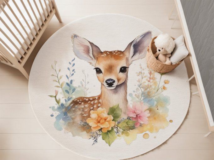 Tapis Rond - Biche