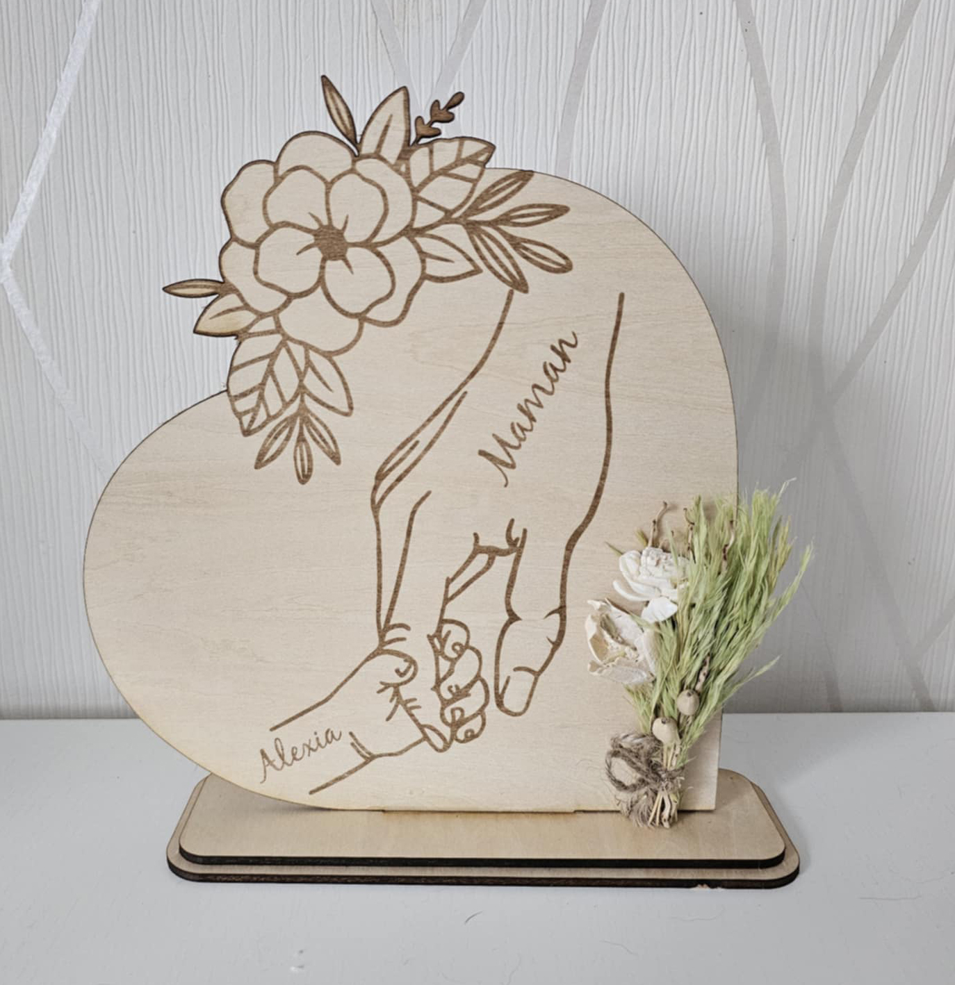 Décoration coeur maman/enfant à partir de 15,00 €